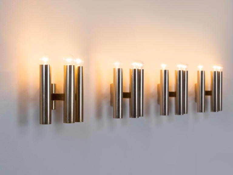 Modern Wall Lights with Tubes in Chrome