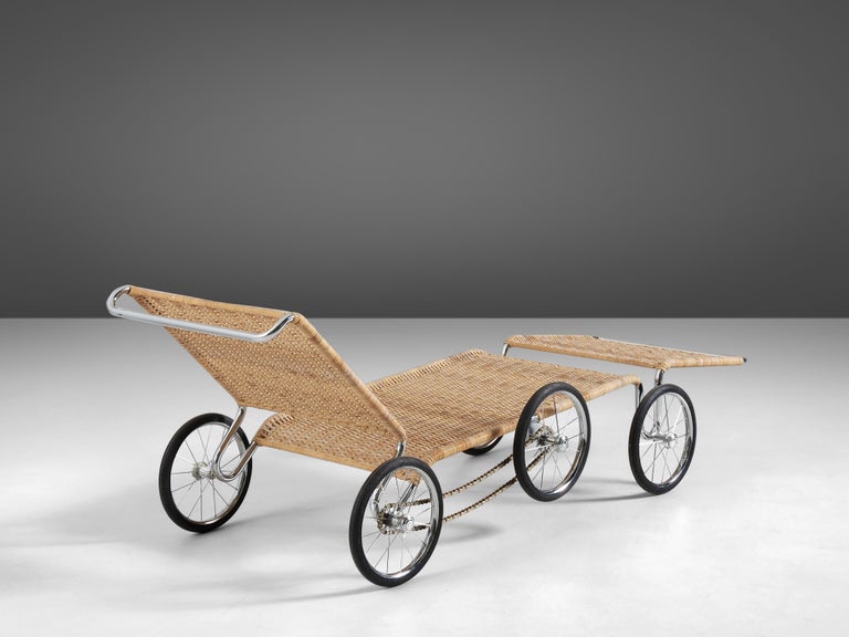 Marcel Breuer for Tecta 'The Mobile Manifesto' Chaise Longue in Cane Wicker