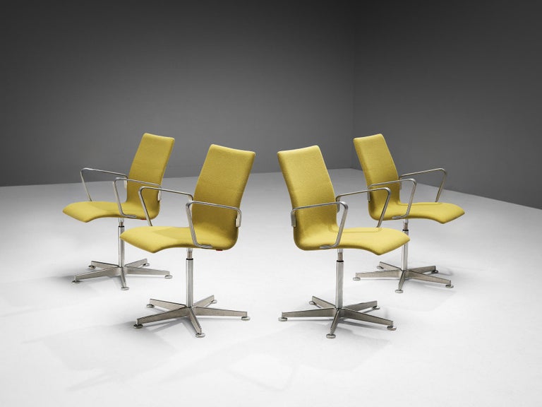 Arne Jacobsen for Fritz Hansen Set of Four 'Oxford' Chairs
