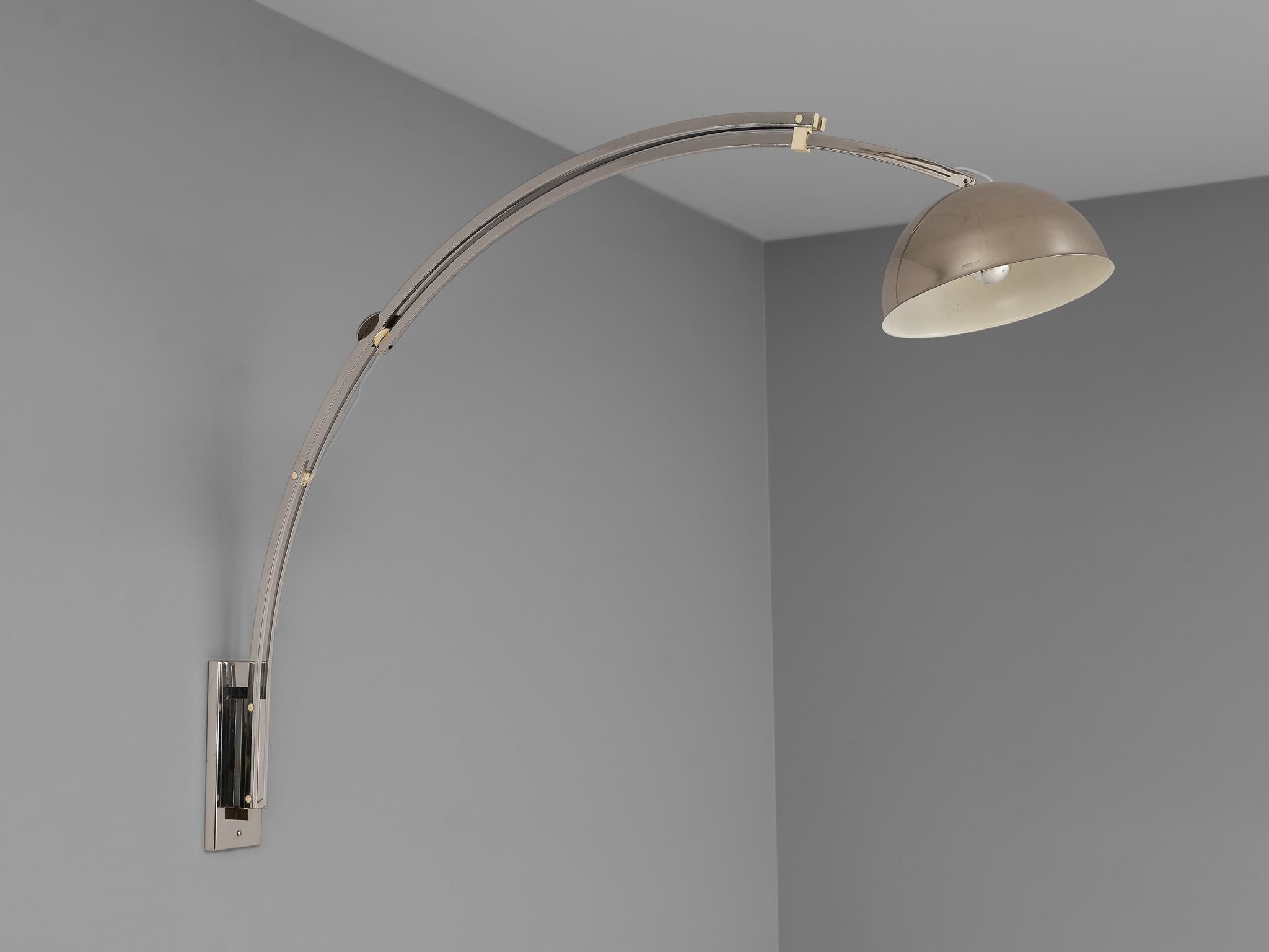 Goffredo Reggiani Wall-Mounted Pendant Lamp in Chrome