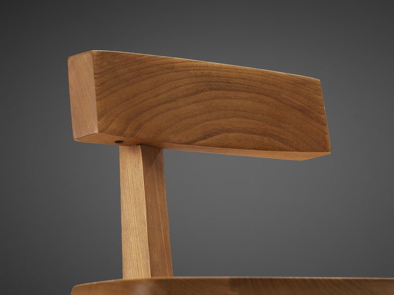 Pierre Chapo Sculptural 'S34' Chairs in Solid Elm