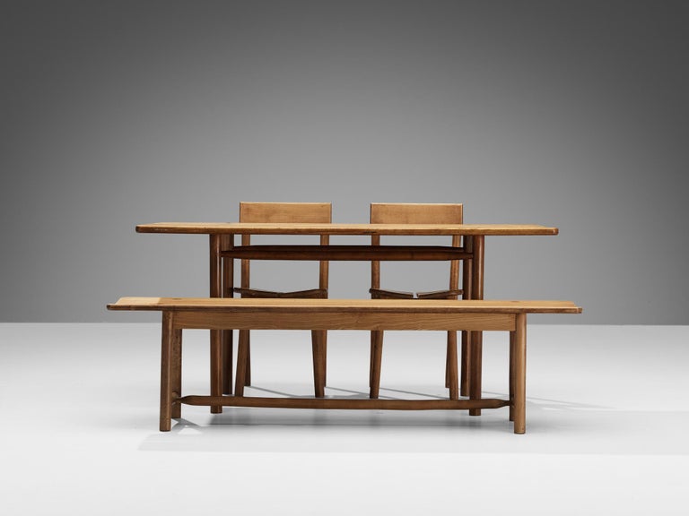 Pierre Gautier-Delaye Set of Table with Bench and Chairs