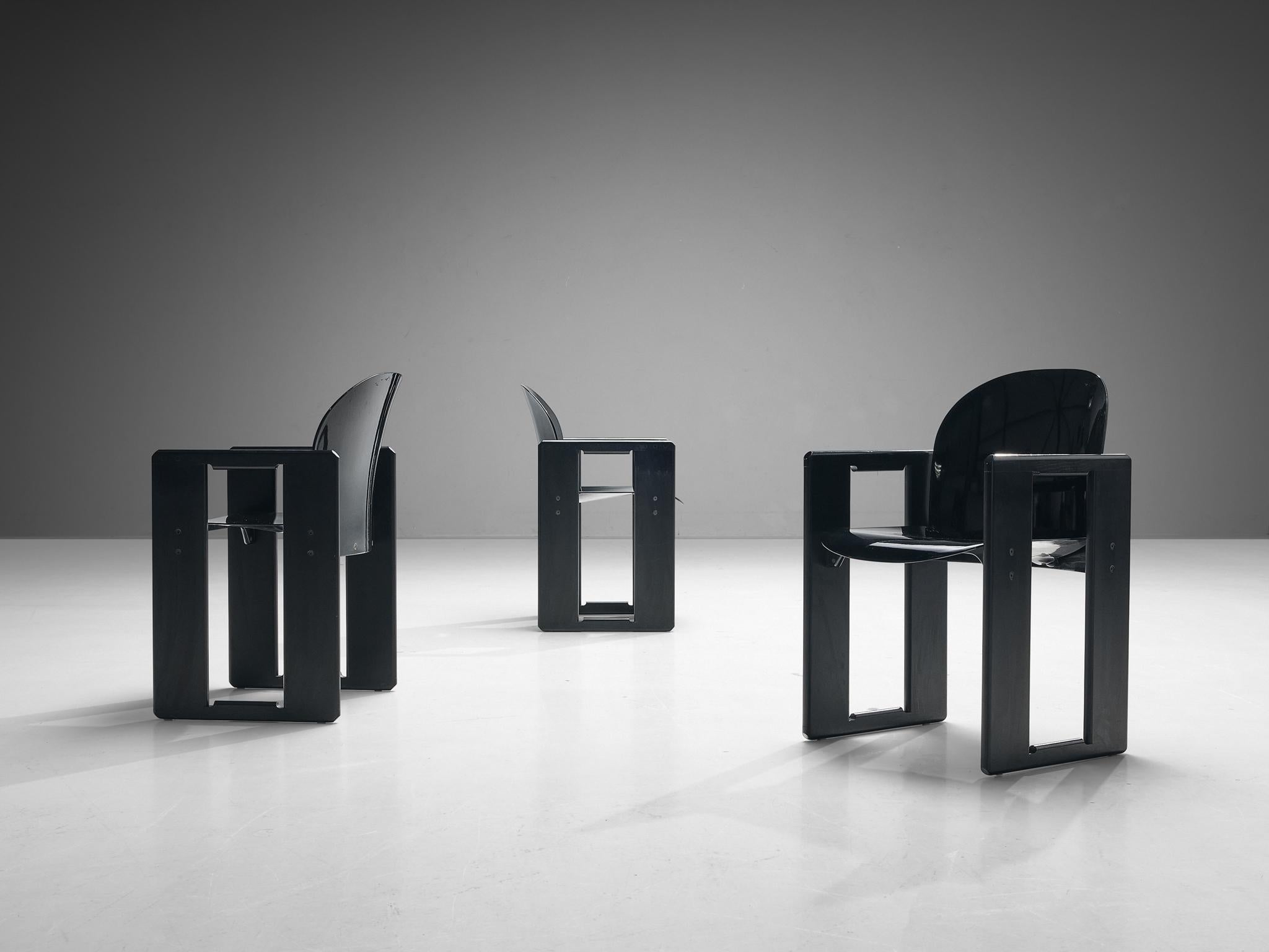 Afra & Tobia Scarpa for B&B Set of Eight 'Dialogo' Dining Chairs