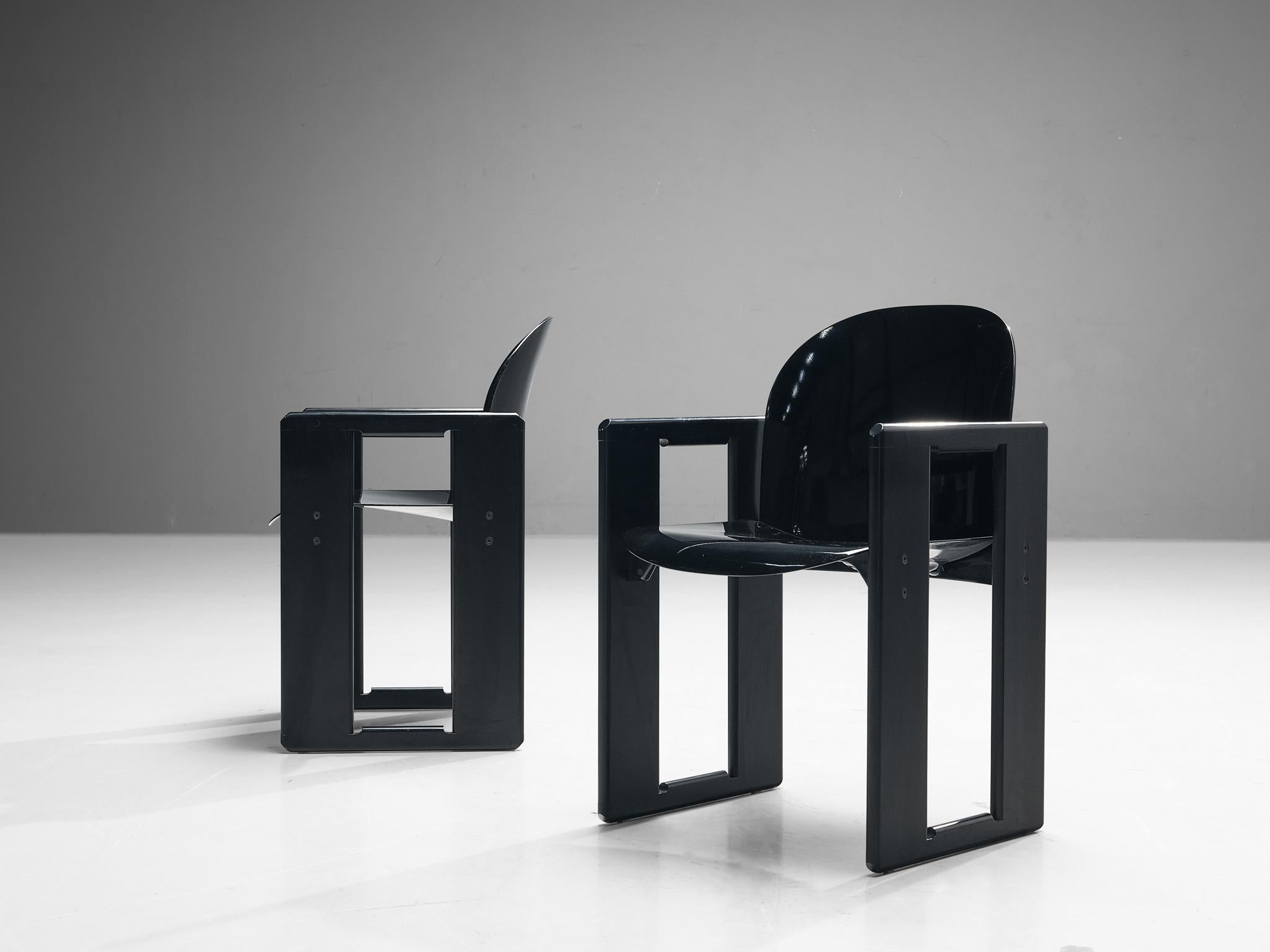 Afra & Tobia Scarpa for B&B Set of Eight 'Dialogo' Dining Chairs