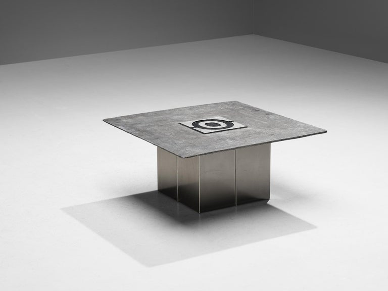 Willy Ceysens Coffee Table in Cast Aluminium