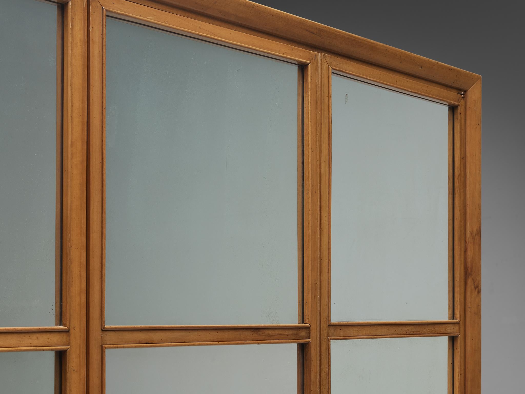 Guglielmo Ulrich Highboard in Walnut with Mirrored Door Panels