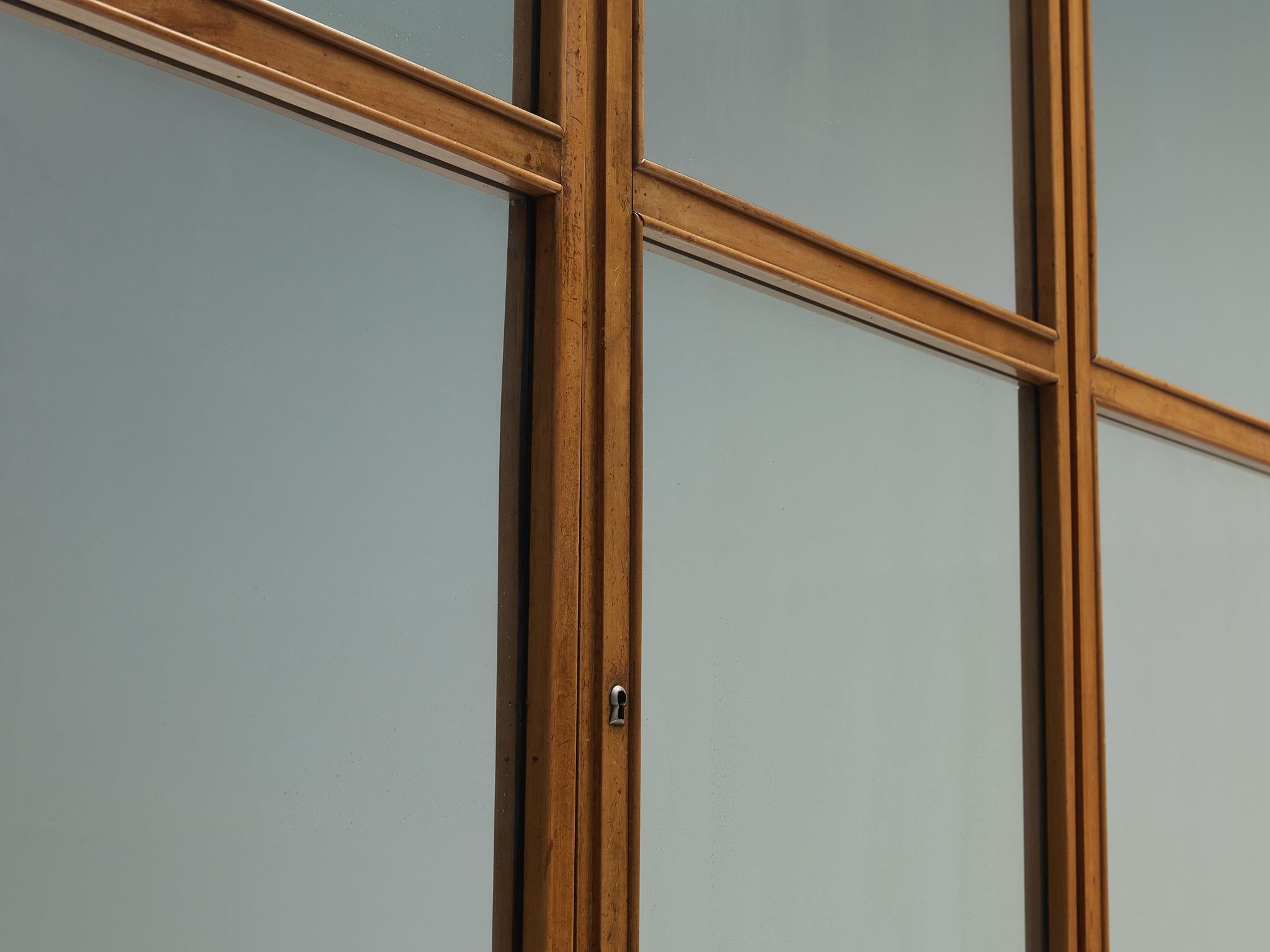 Guglielmo Ulrich Highboard in Walnut with Mirrored Door Panels