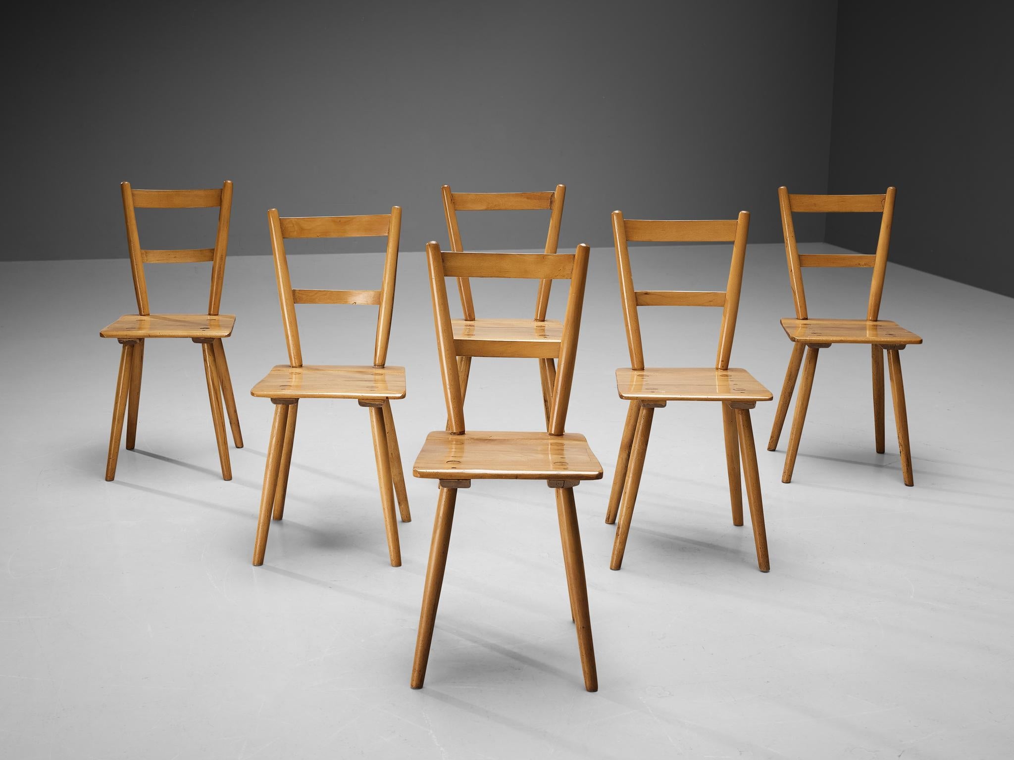 Set of Twelve Mid-Century Dutch Dining Chairs