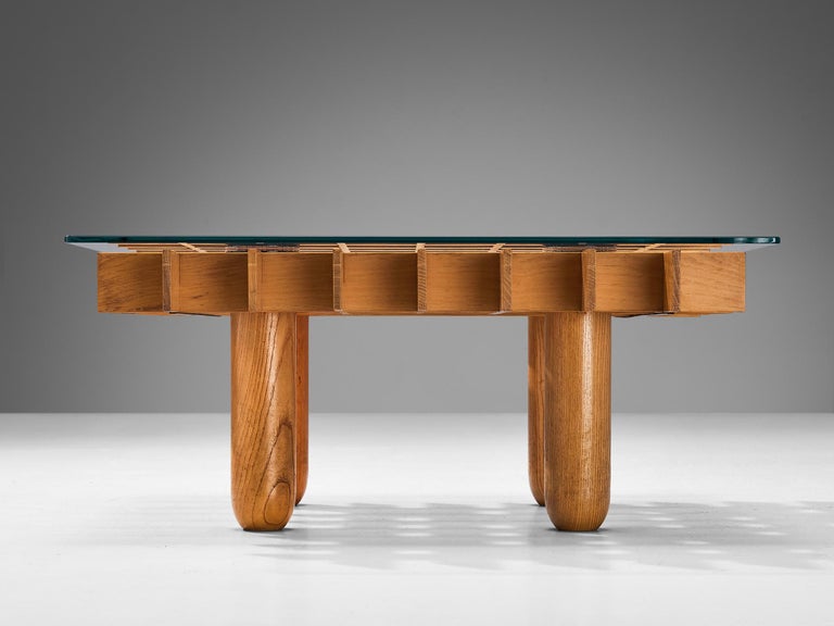 Italian Graphic Coffee Table in Maple