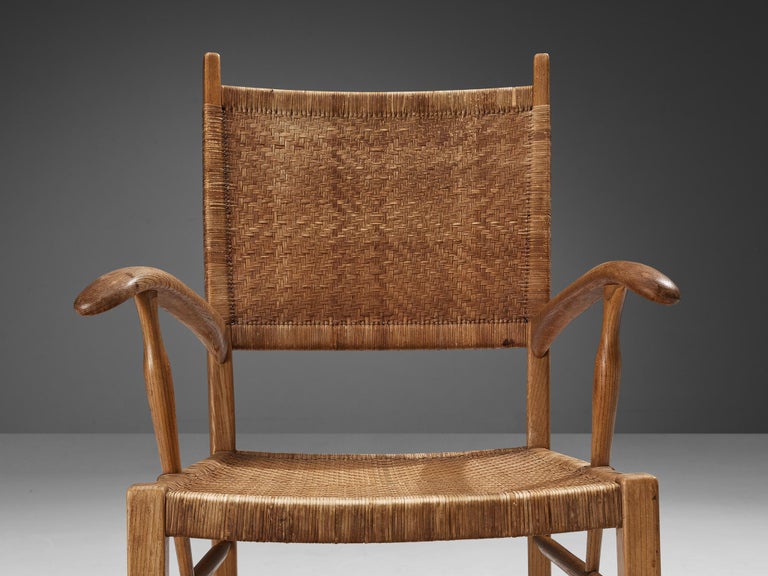 Dutch High Back Chair in Ash and Cane