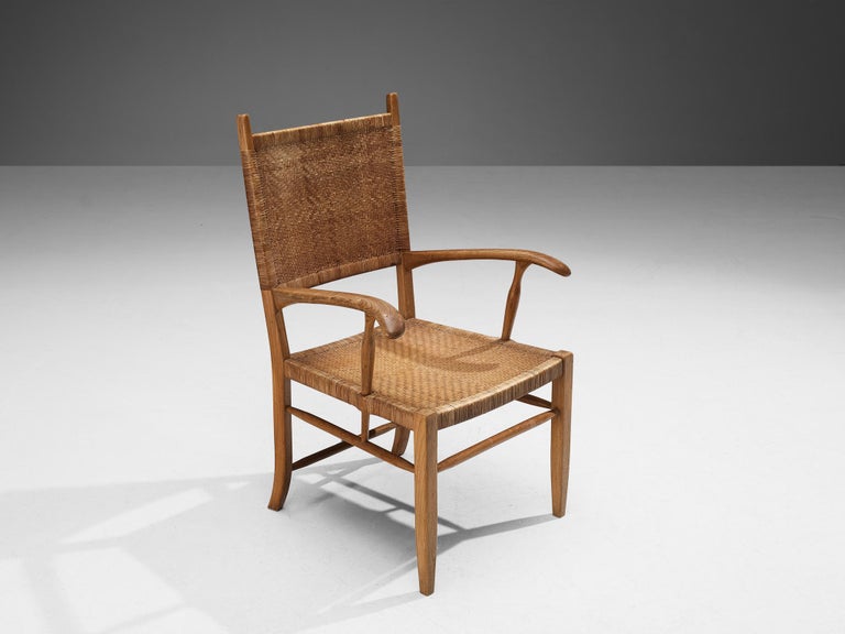 Dutch High Back Chair in Ash and Cane