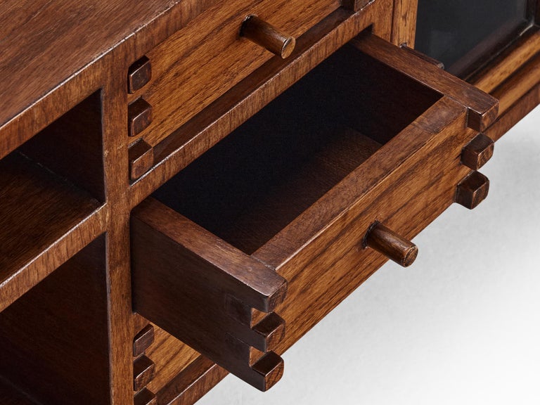 Giuseppe Rivadossi Coffee Table with Storage Compartments in Oak
