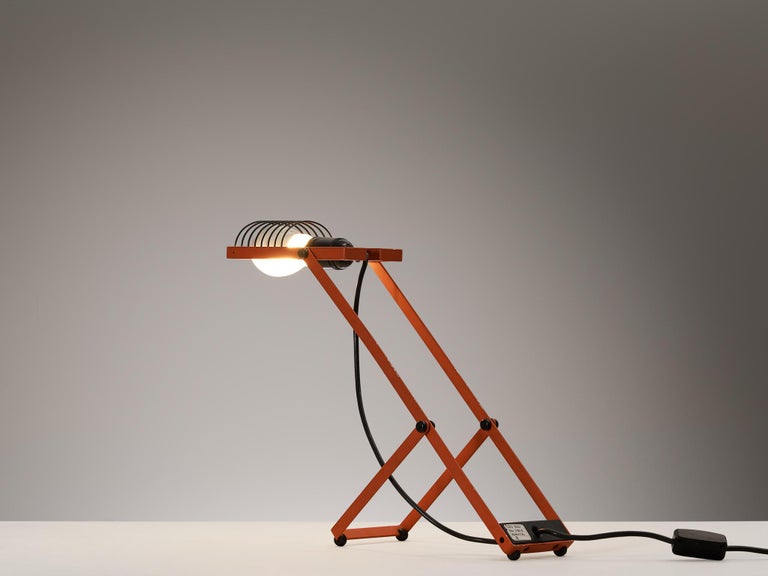 Ernesto Gismondi for Artemide Table Lamp 'Sintesi' in Red