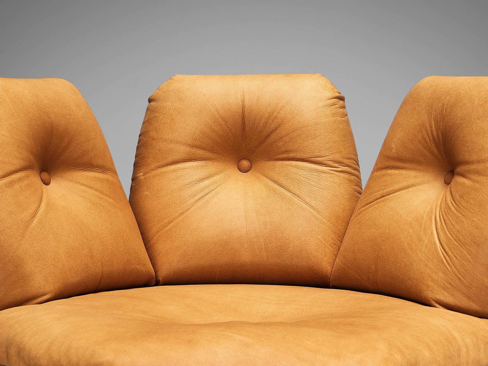 Illum Wikkelsø for CFC Silkeborg Living Room Set in Cognac Leather