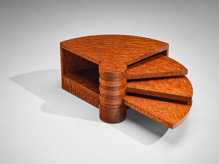Pierre Cardin Transformative 'Éventail' Coffee Table in Mahogany