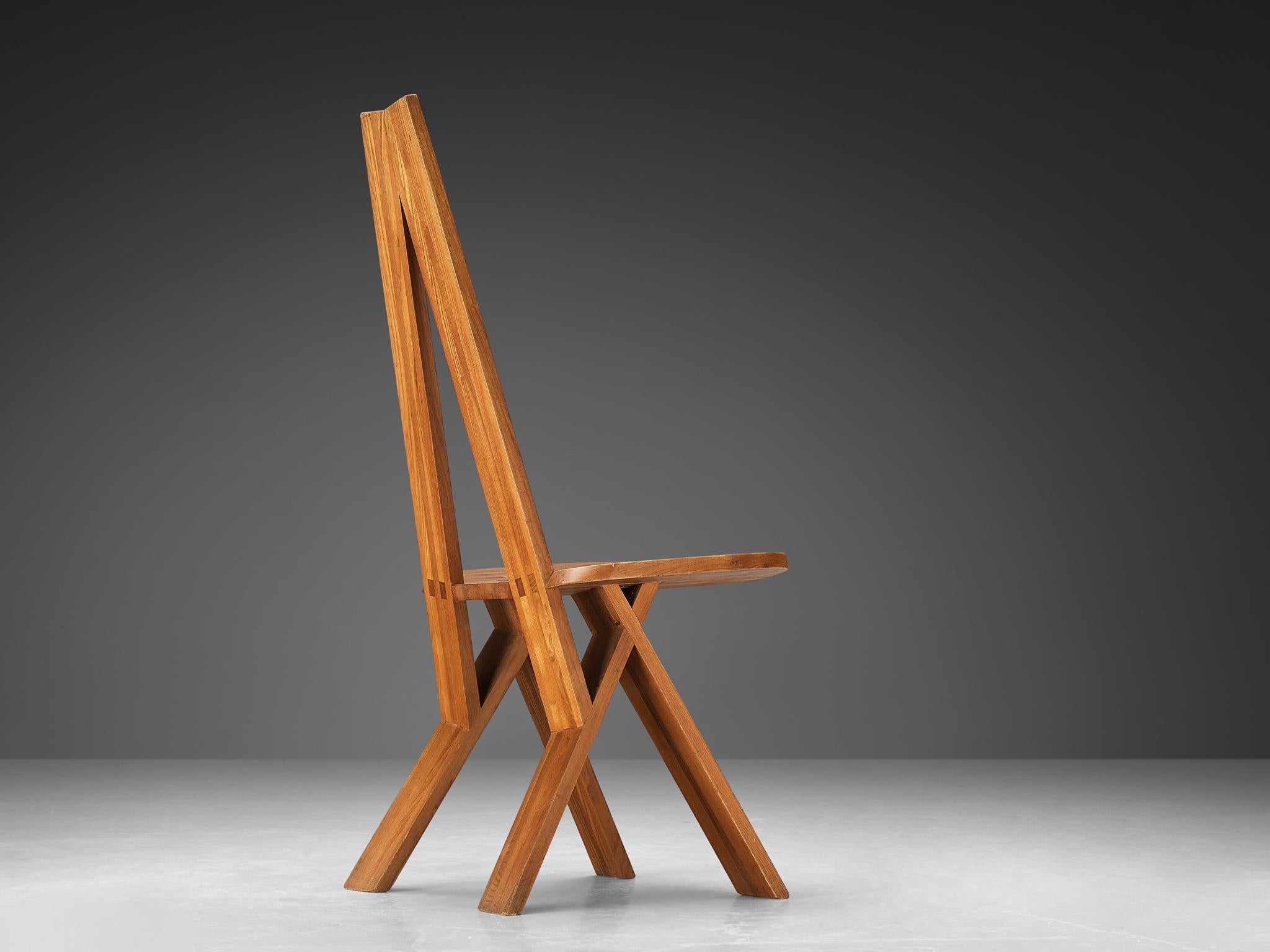 Pierre Chapo Set of Six 'S45' Chairs in Elm
