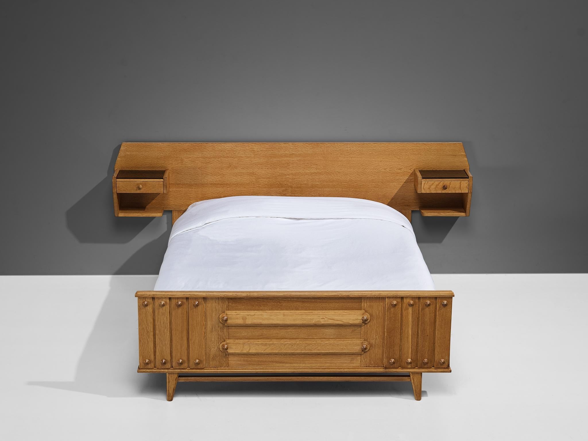 French Double Bed in Oak