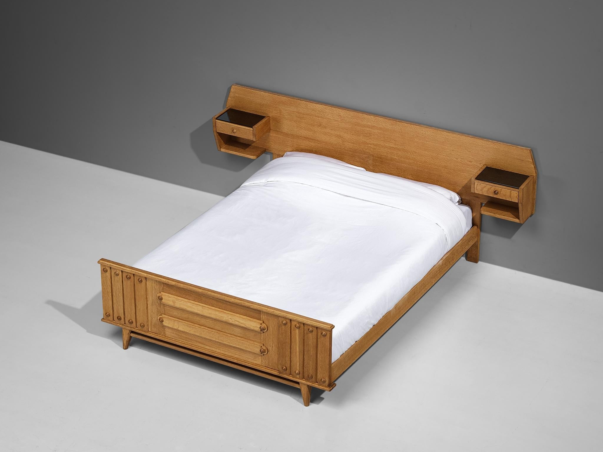 French Double Bed in Oak
