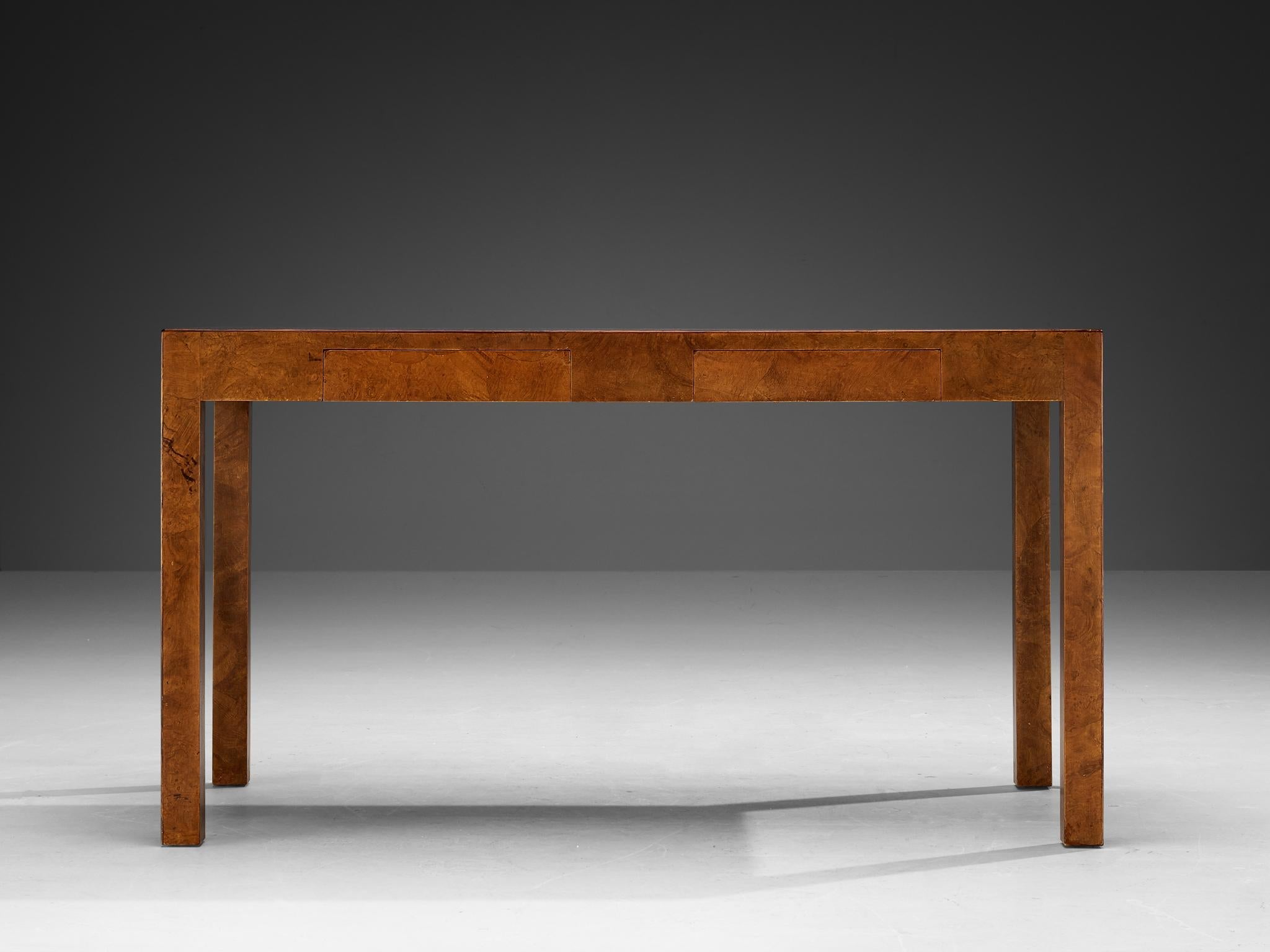 Writing Desk with Marquetry Top in Walnut
