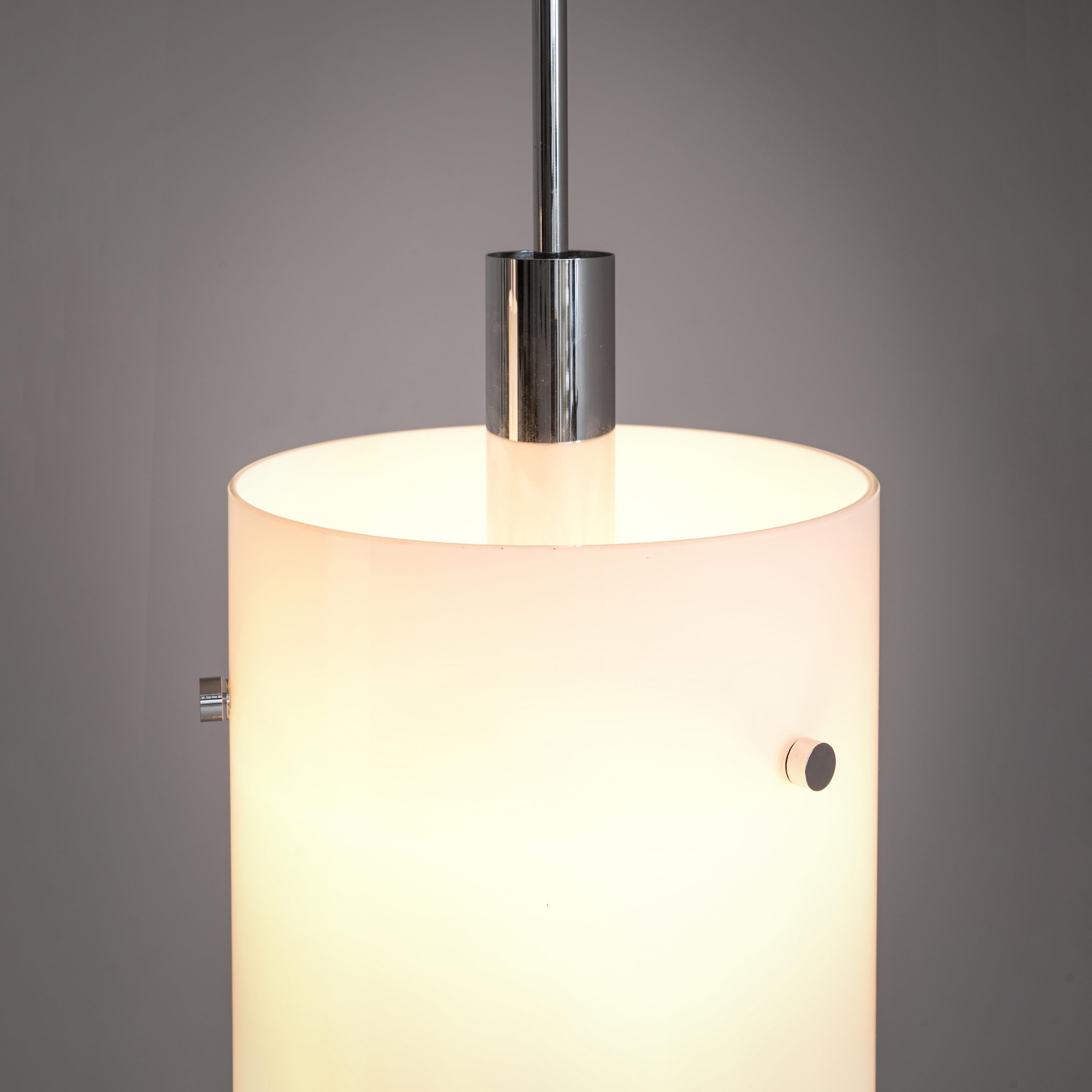 Pendant Lamp with White Glass Shade