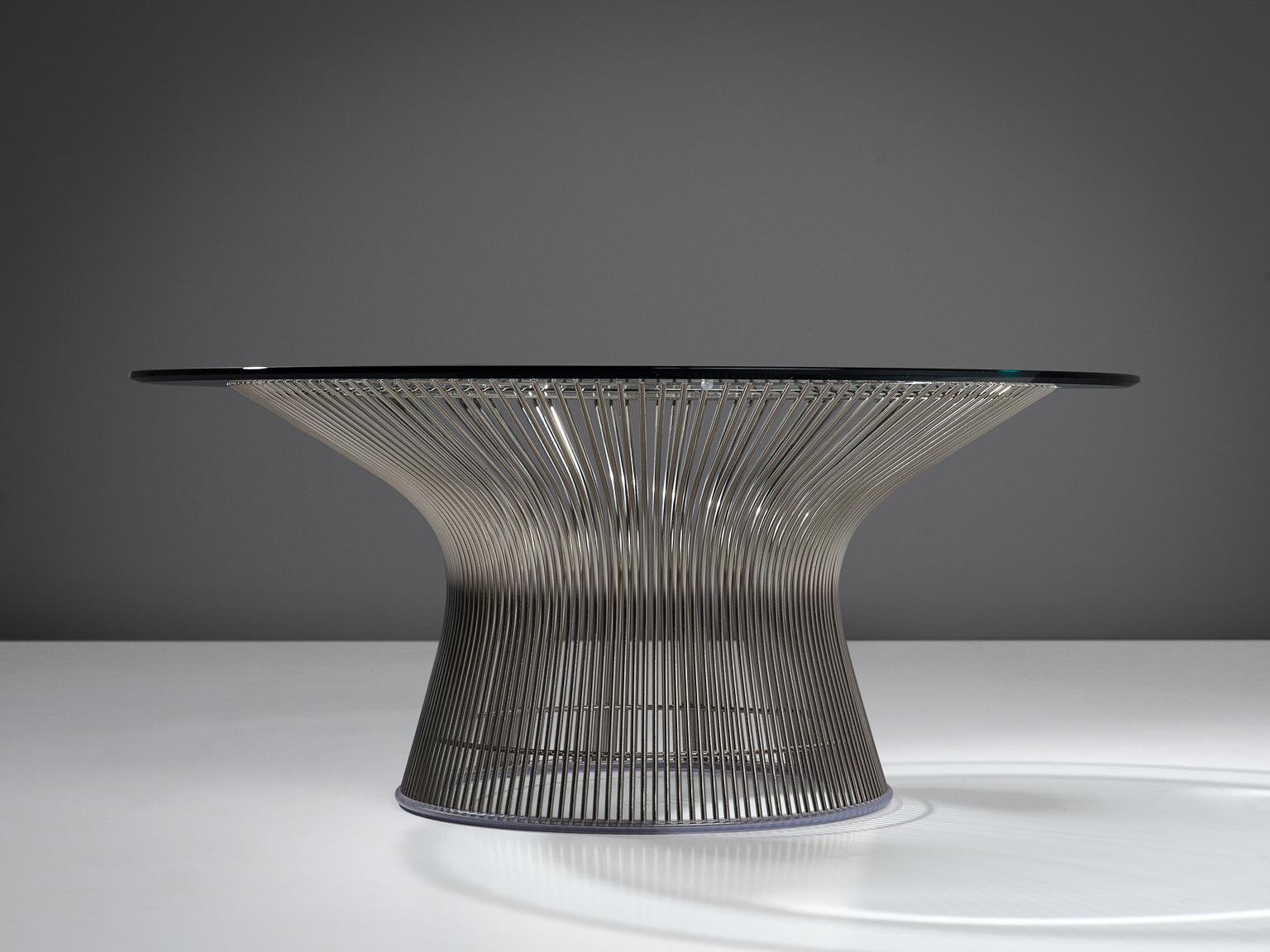 Warren Platner for Knoll Coffee Table in Steel and Glass