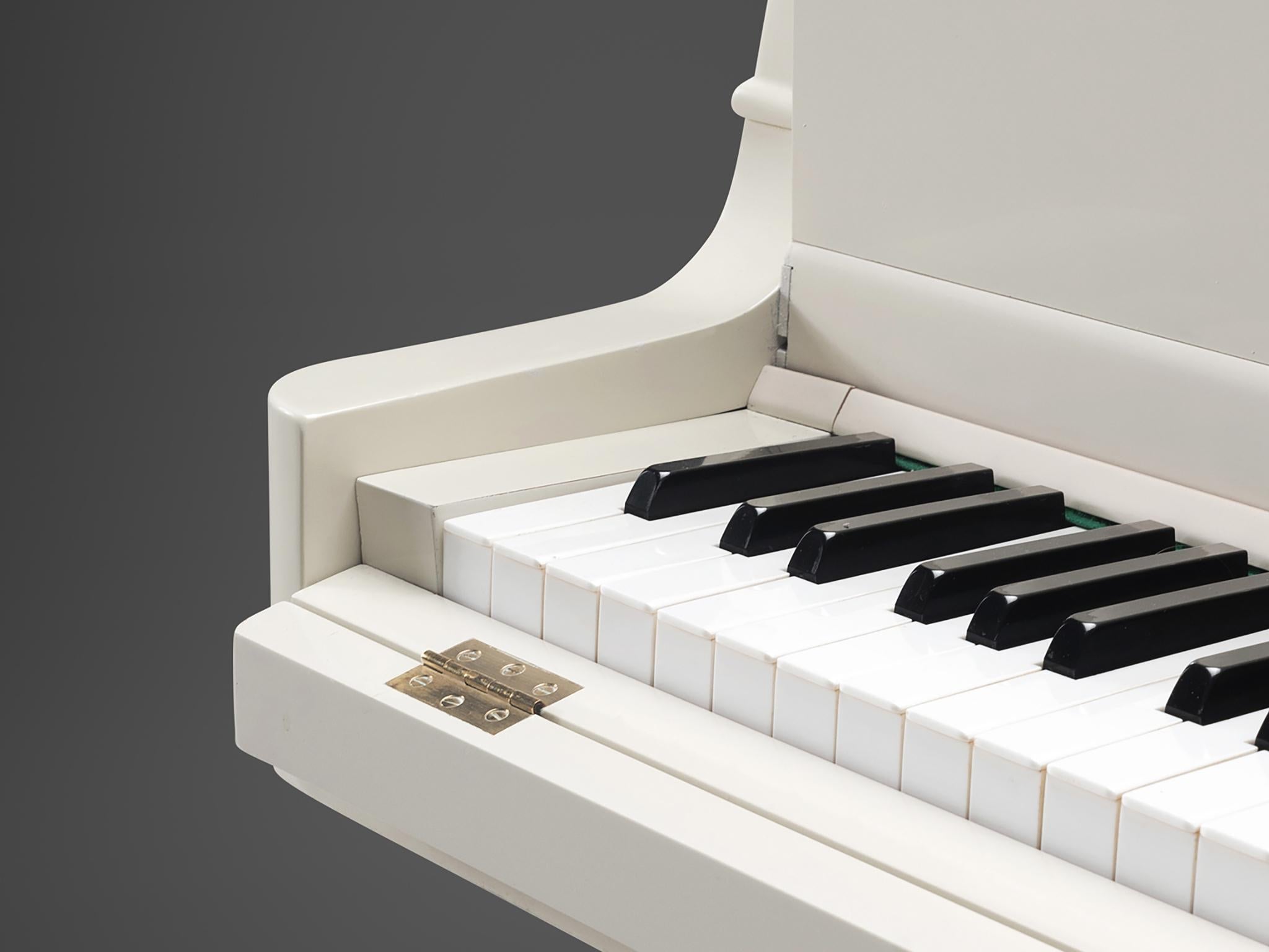 Johan Rippen Grand Piano in Off-White Cast Aluminum