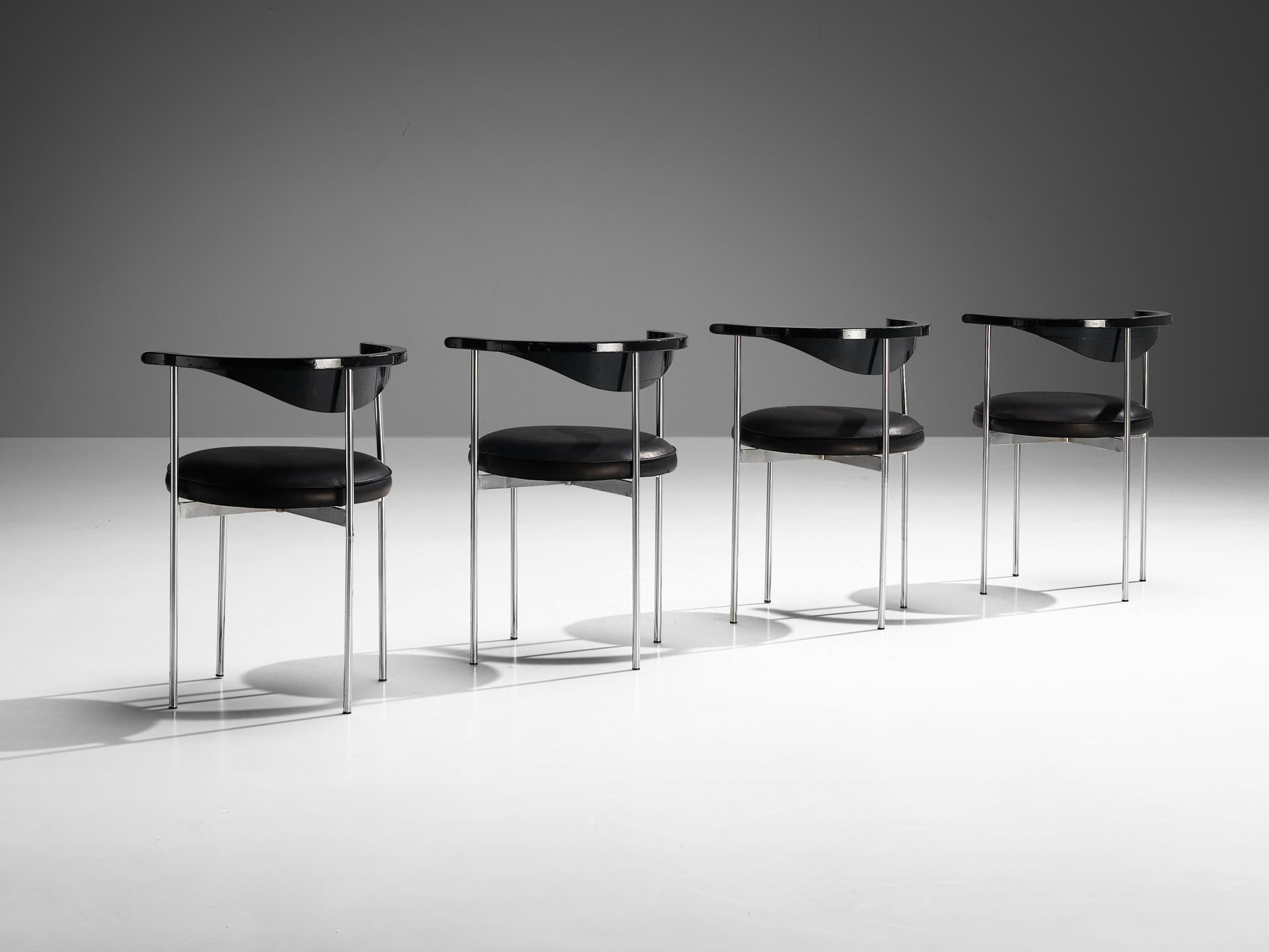 Frederik Sieck for Fritz Hansen Set of Four Chairs