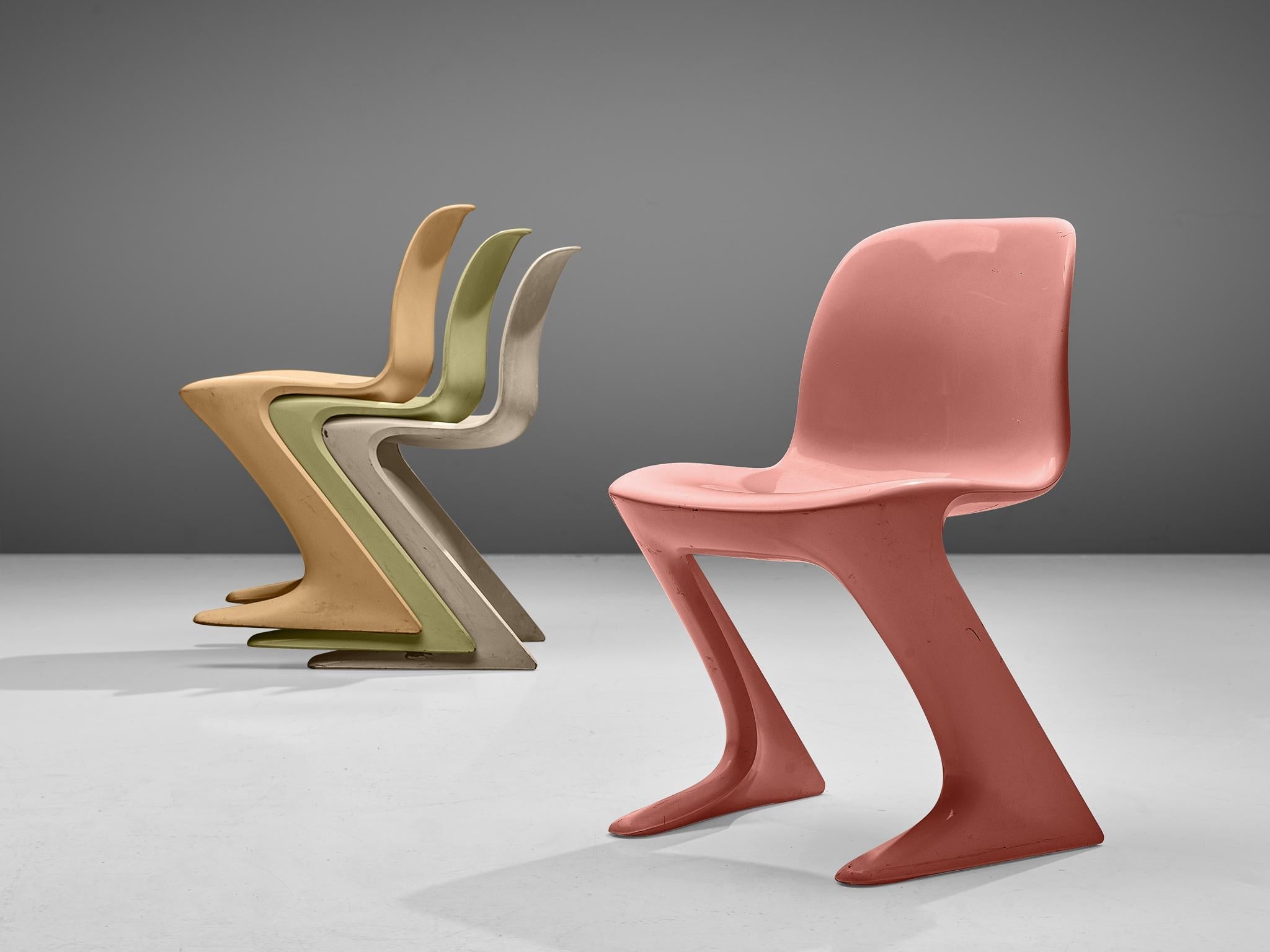 Ernst Moeckl Set of Eight Colorful 'Kangaroo' Chairs