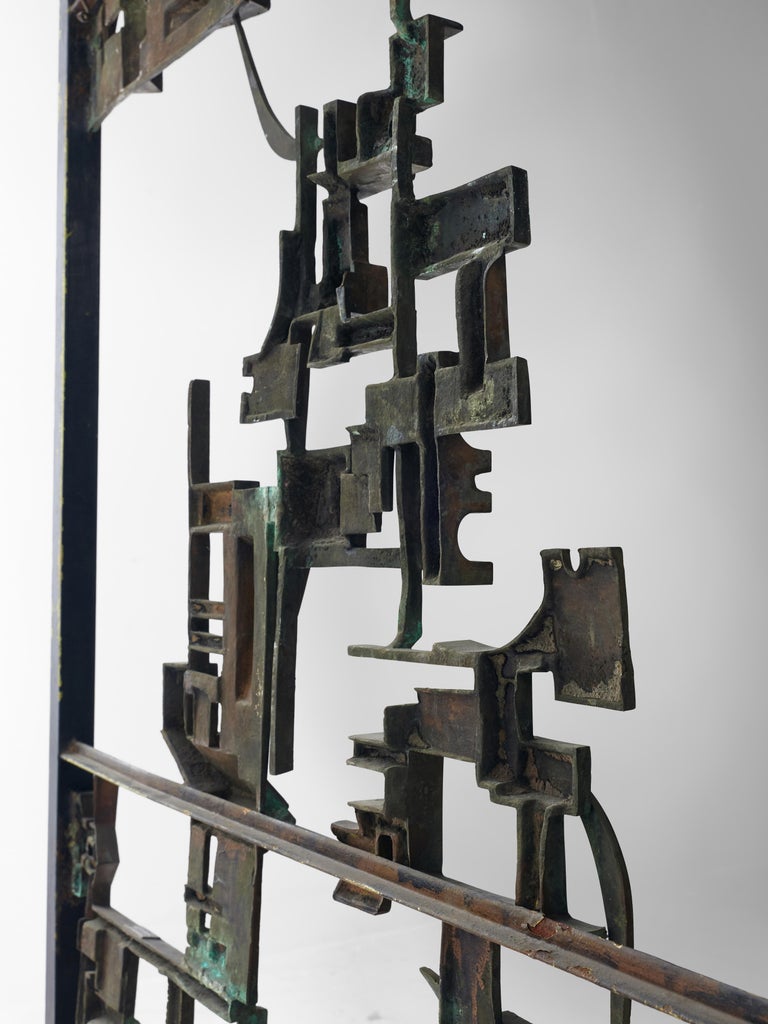 Artistic Hand-Crafted Room Divider in Bronze