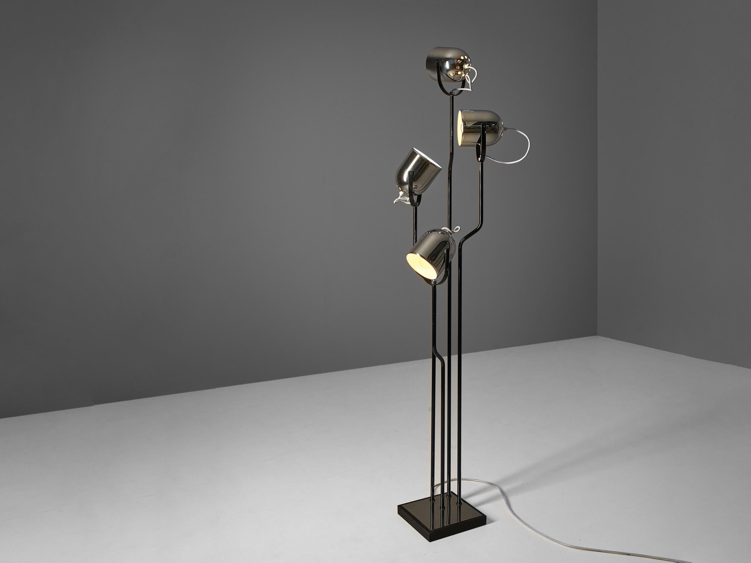 Goffredi Riggiani Floor Lamp in Chrome-Plated Steel