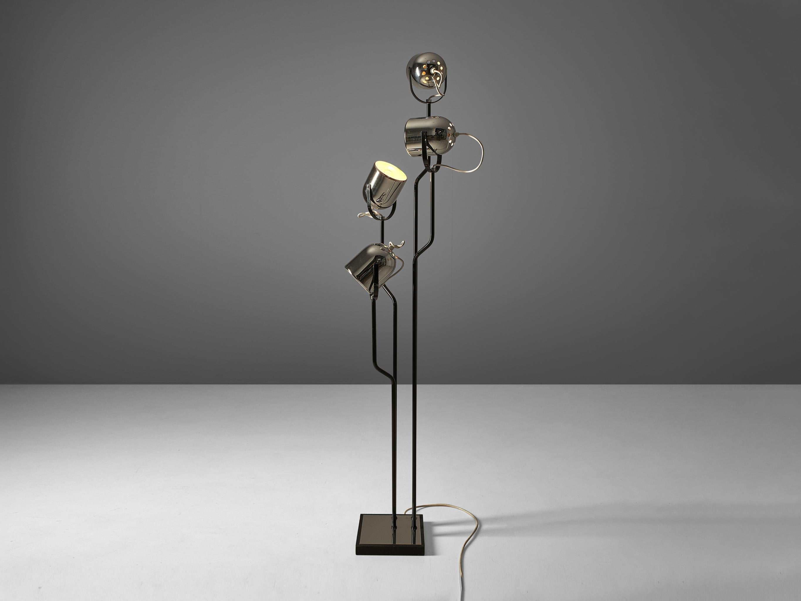 Goffredi Riggiani Floor Lamp in Chrome-Plated Steel
