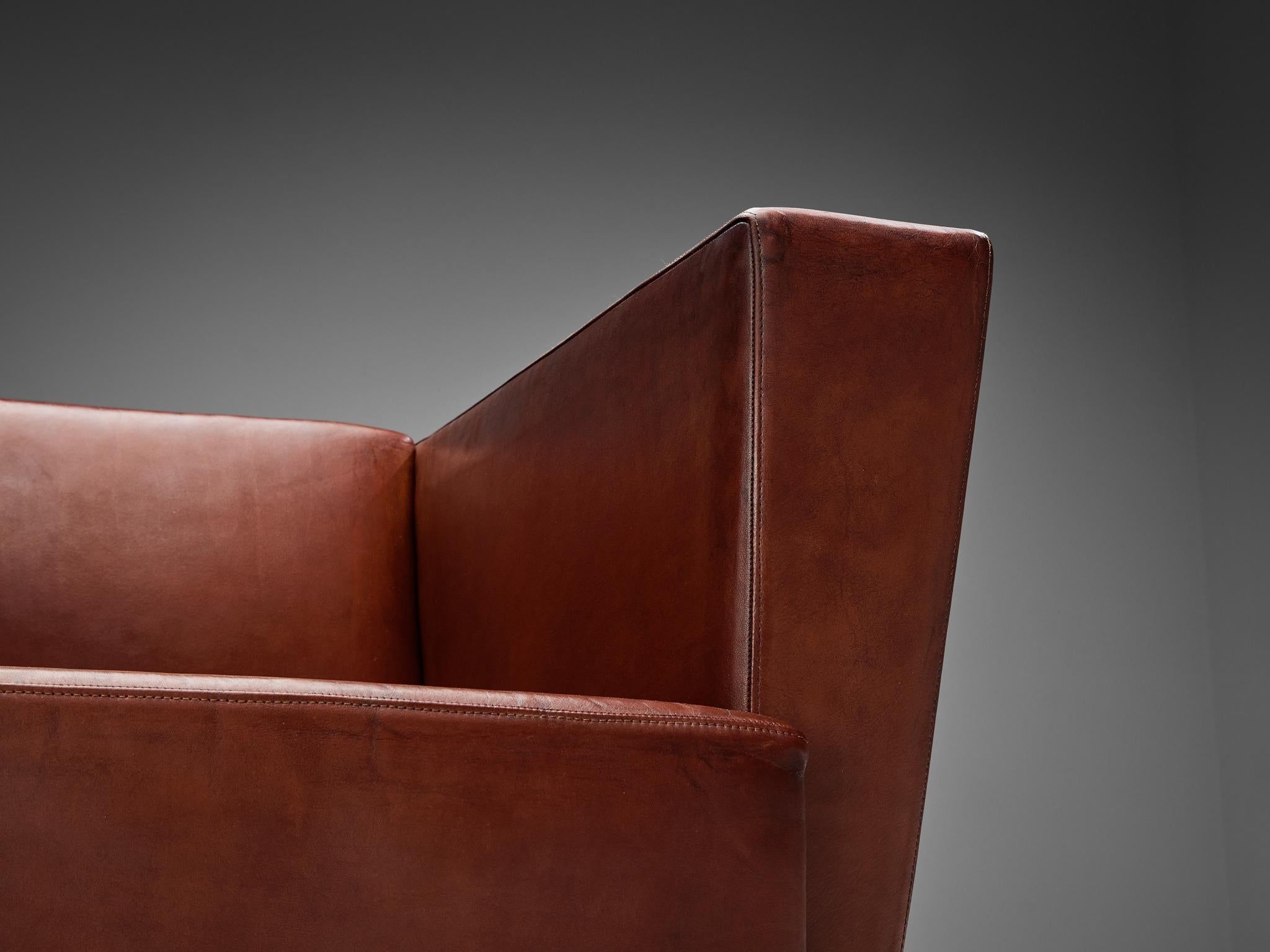 Rare Axel Einar Hjorth ‘Lido’ Lounge Chair in Patinated Leather