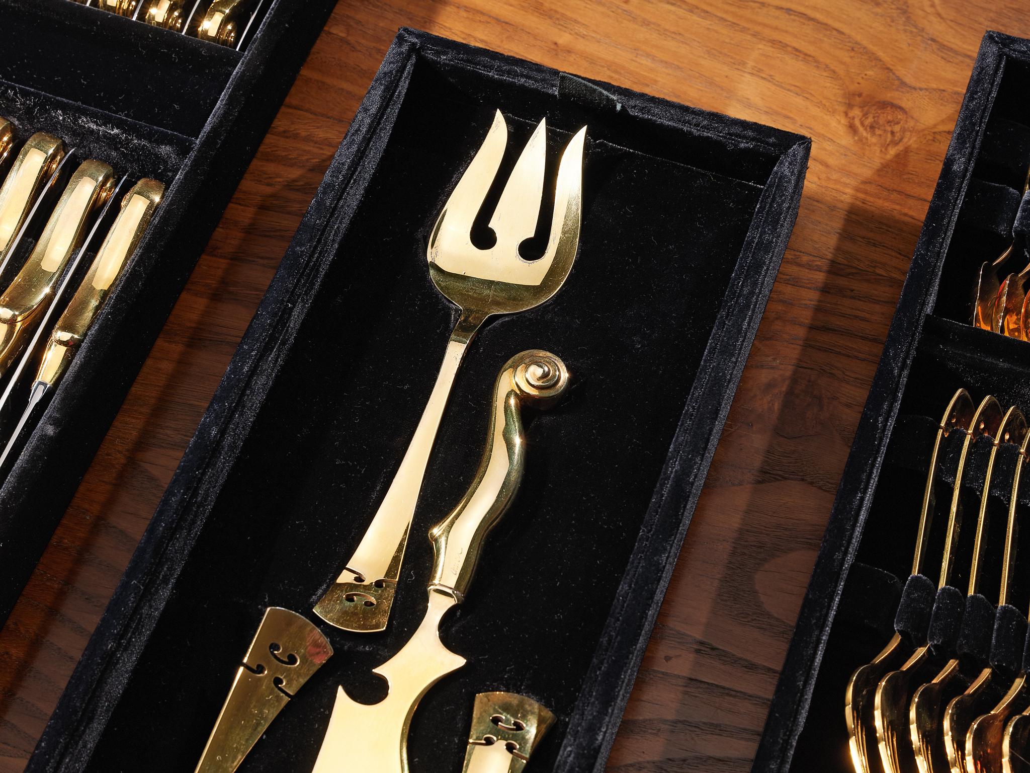 Arman ‘Violon’ Cutlery Service with 116 Pieces in Artistic Cabinet