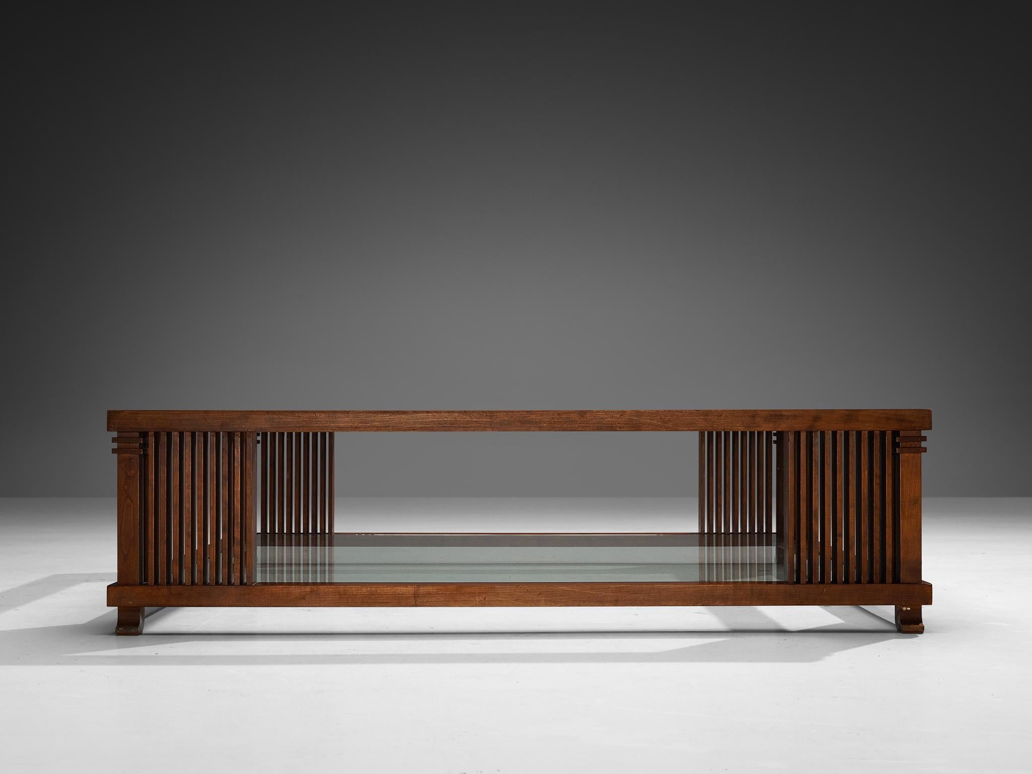 Frank Lloyd Wright for Cassina 'Robie' Coffee Table in Maple and Glass