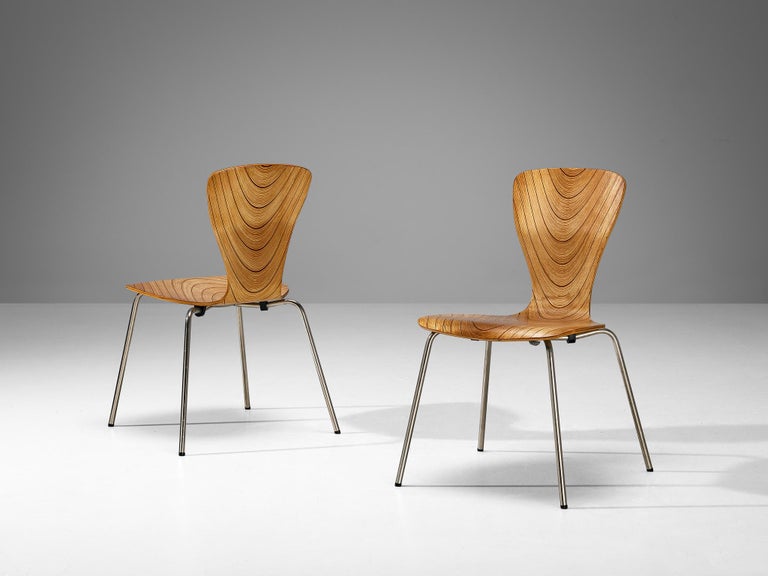 Rare Tapio Wirkkala Pair of Dining Chairs