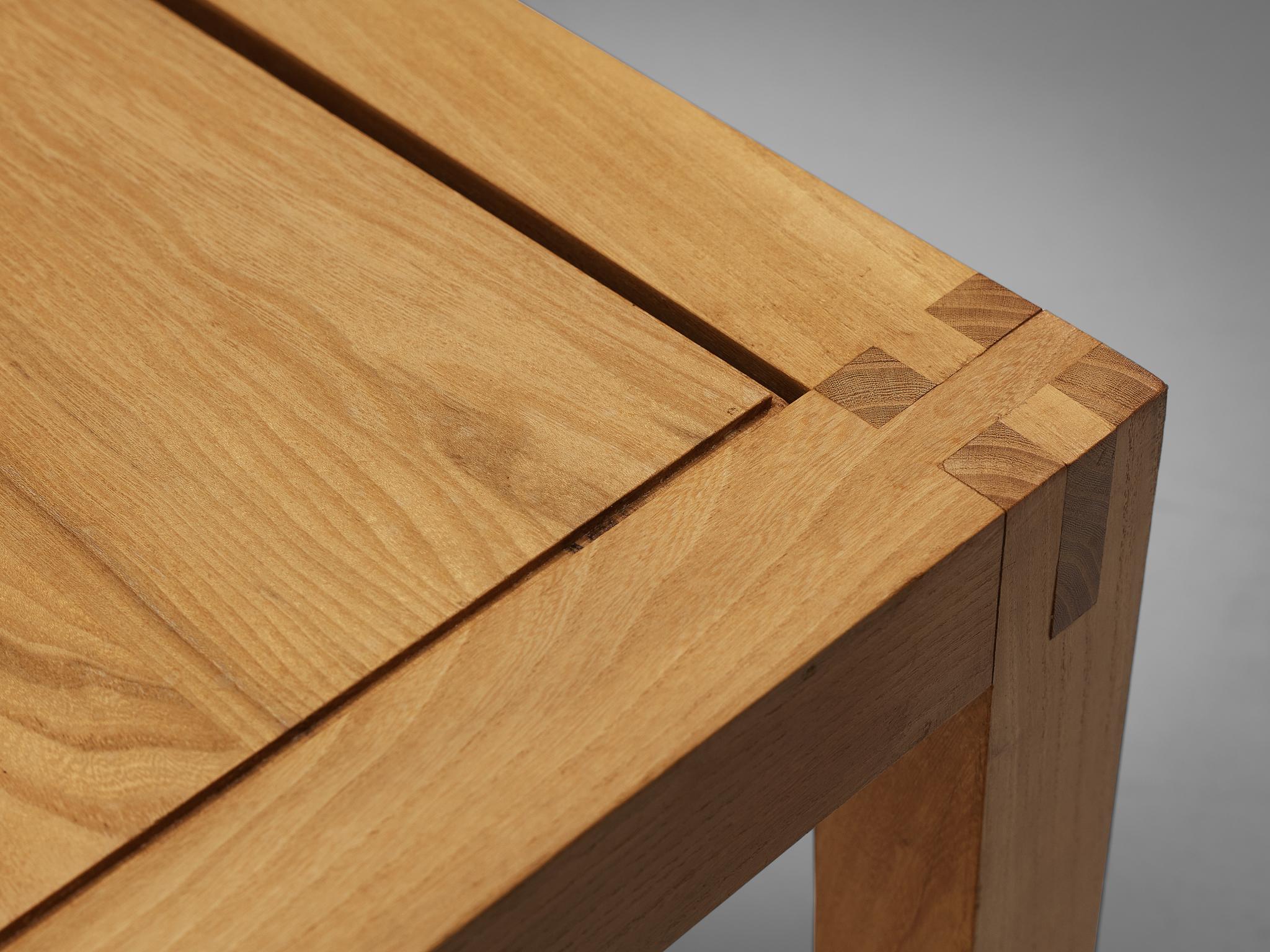 Maison Regain Cubic Side Table in Solid Elm