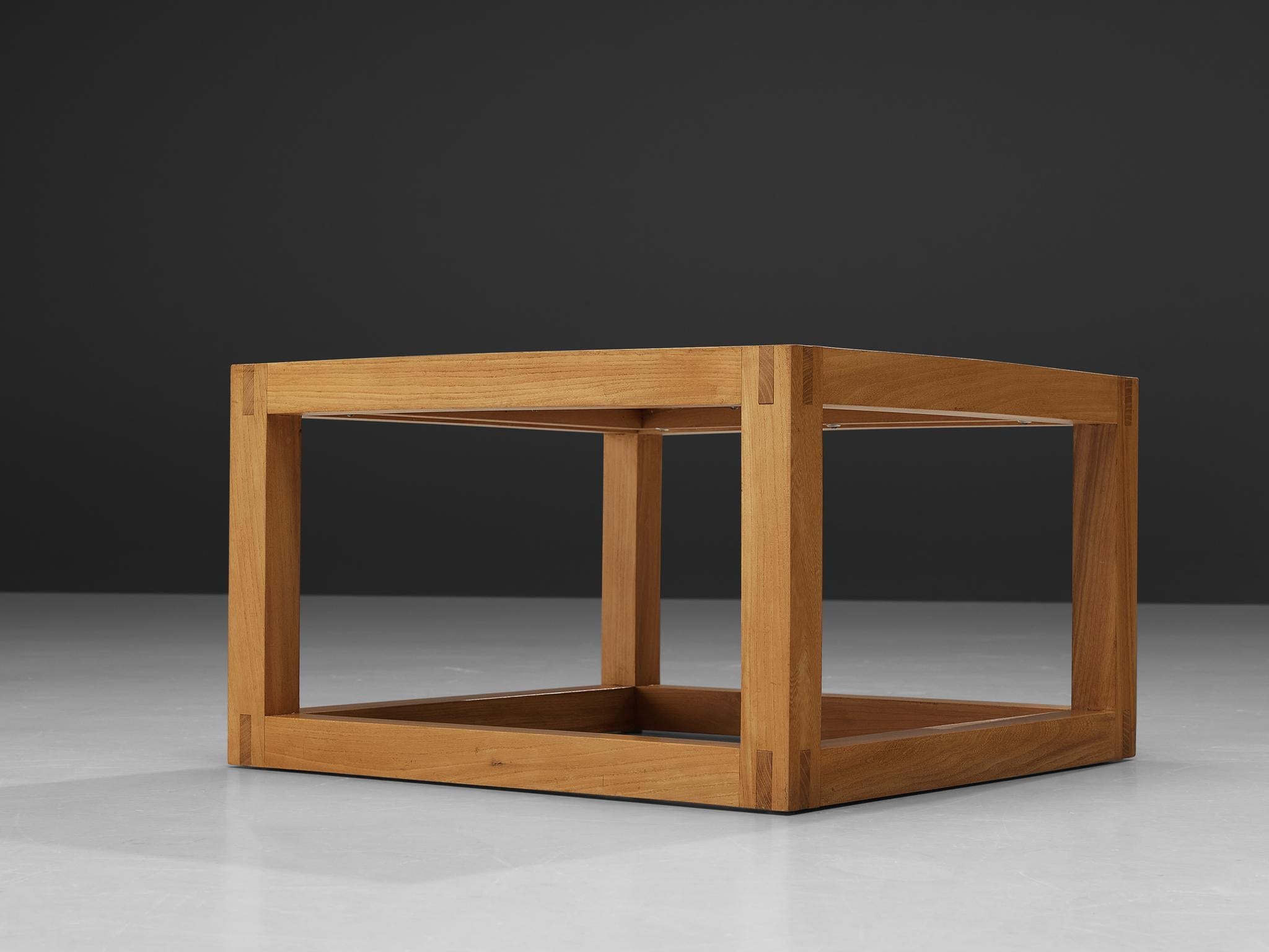Maison Regain Cubic Side Table in Solid Elm