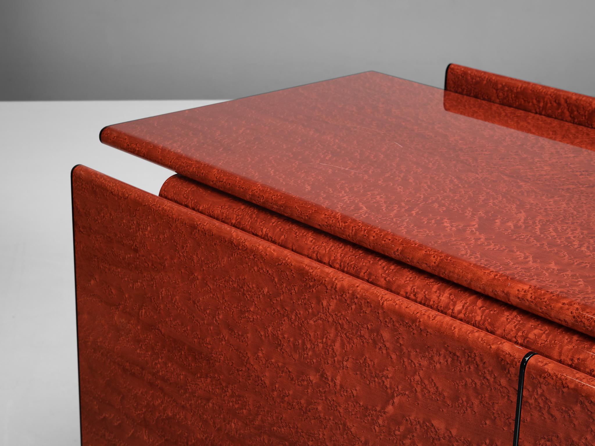 Carlo Marelli & Massimo Molteni 'Tula' Sideboard in Red Birdseye Maple
