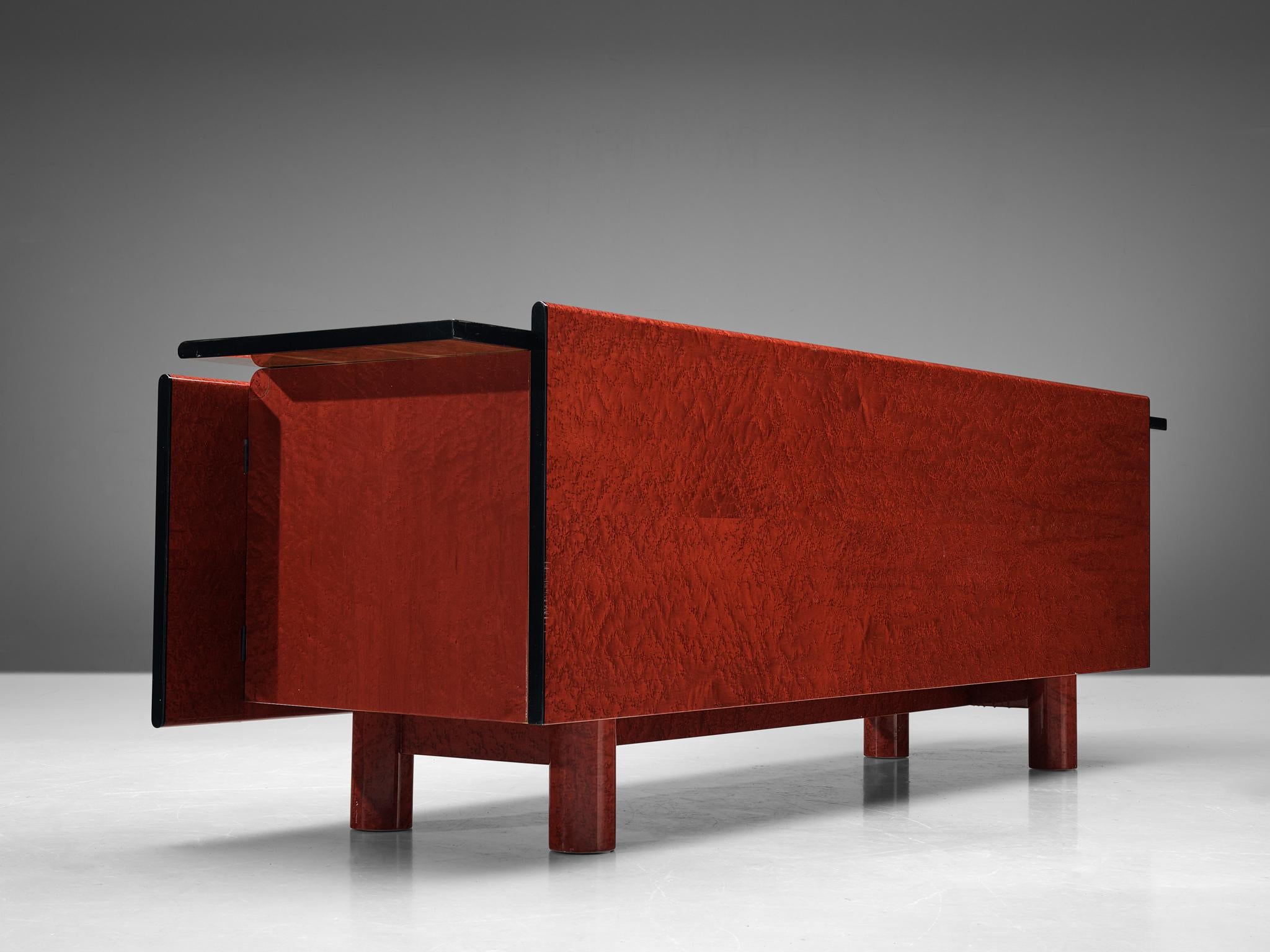 Carlo Marelli & Massimo Molteni 'Tula' Sideboard in Red Birdseye Maple