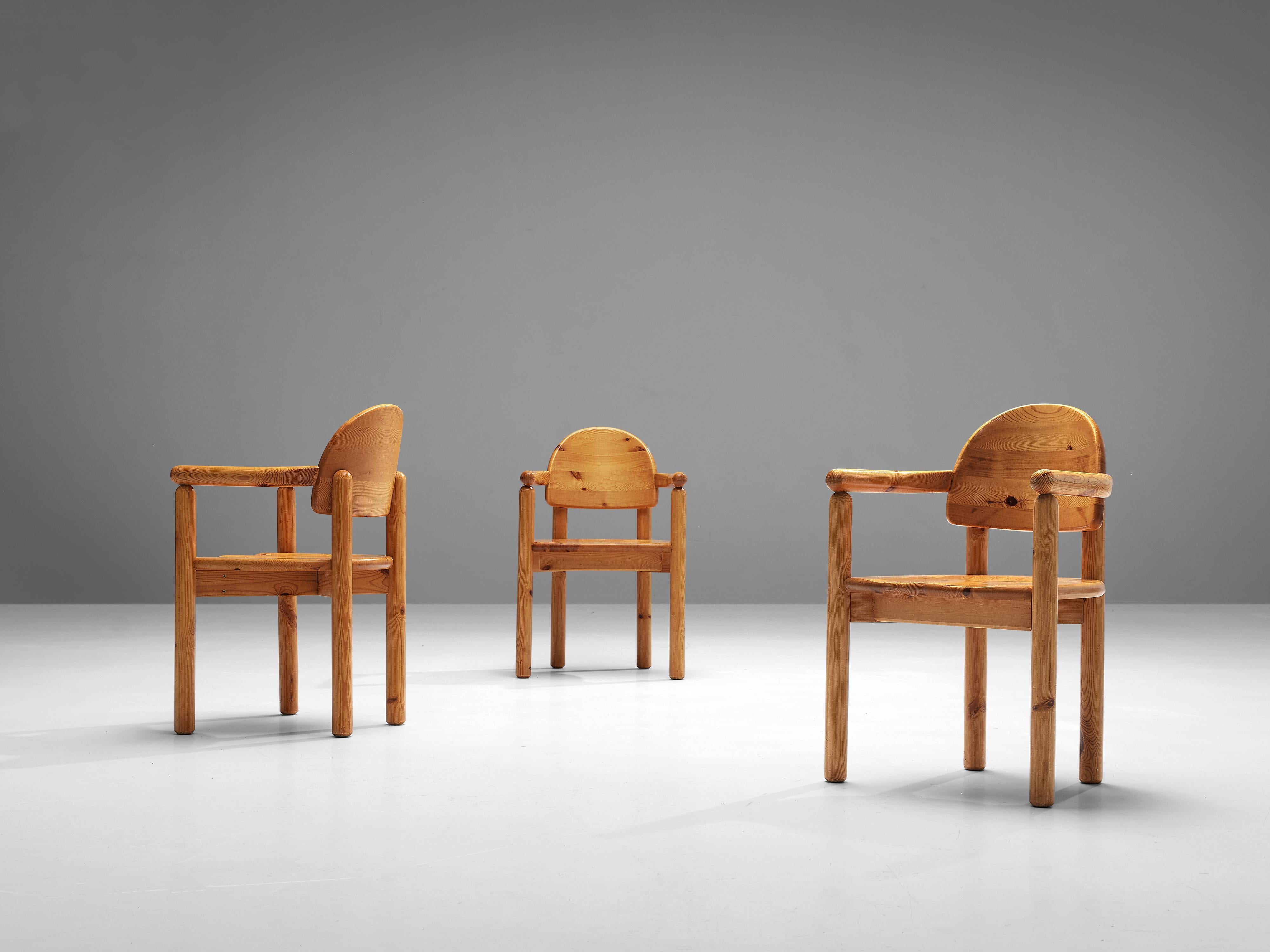 Rainer Daumiller Set of Eight Dining Chairs in Solid Pine