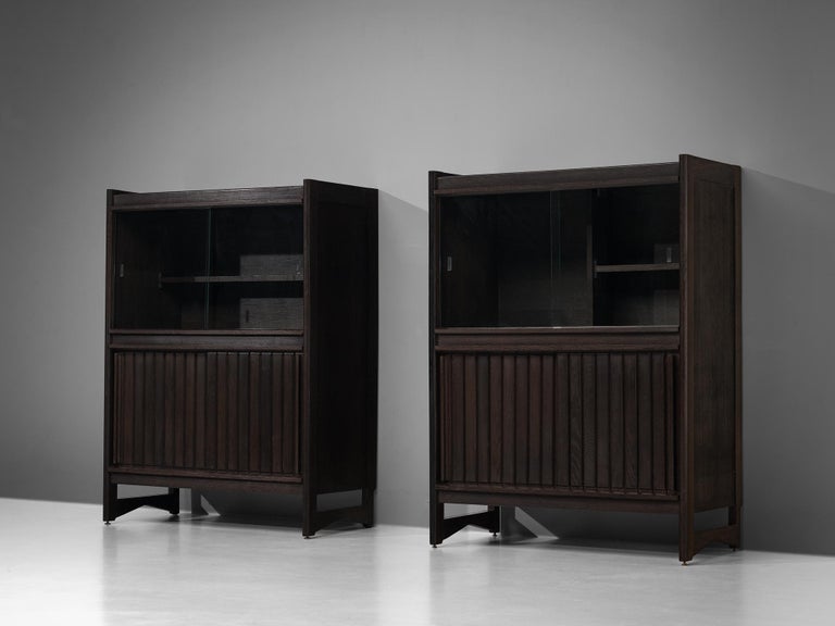 Guillerme & Chambron Cabinets in Stained Oak