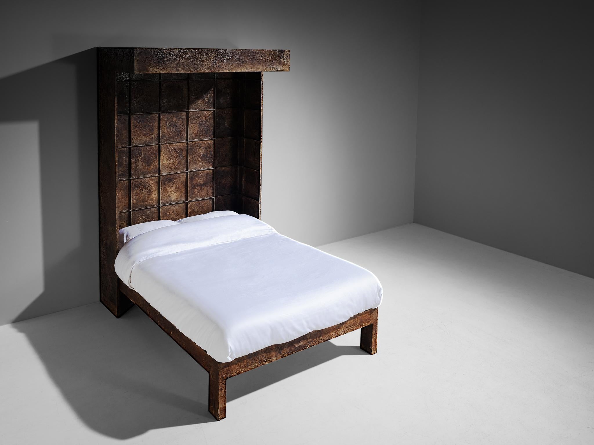 Pia Manu Unique Handcrafted Double Bed in Wrought Iron