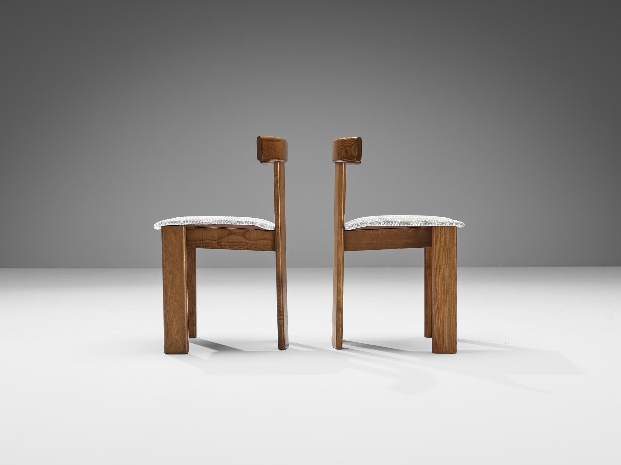 Luigi Vaghi for Former Set of Six Dining Chairs in Ash