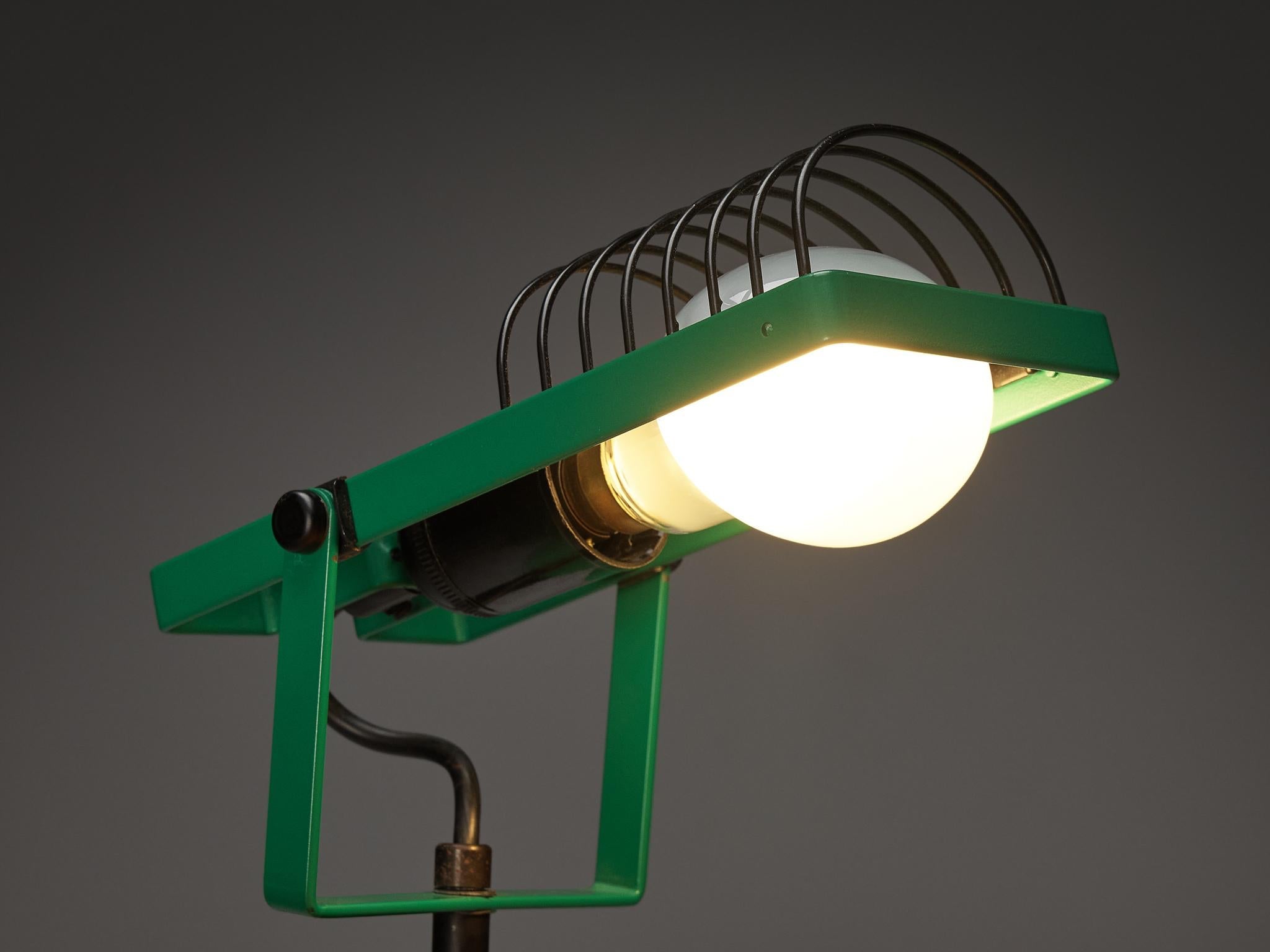 Ernesto Gismondi for Artemide First Edition 'Sintesi' Green Clamp Light