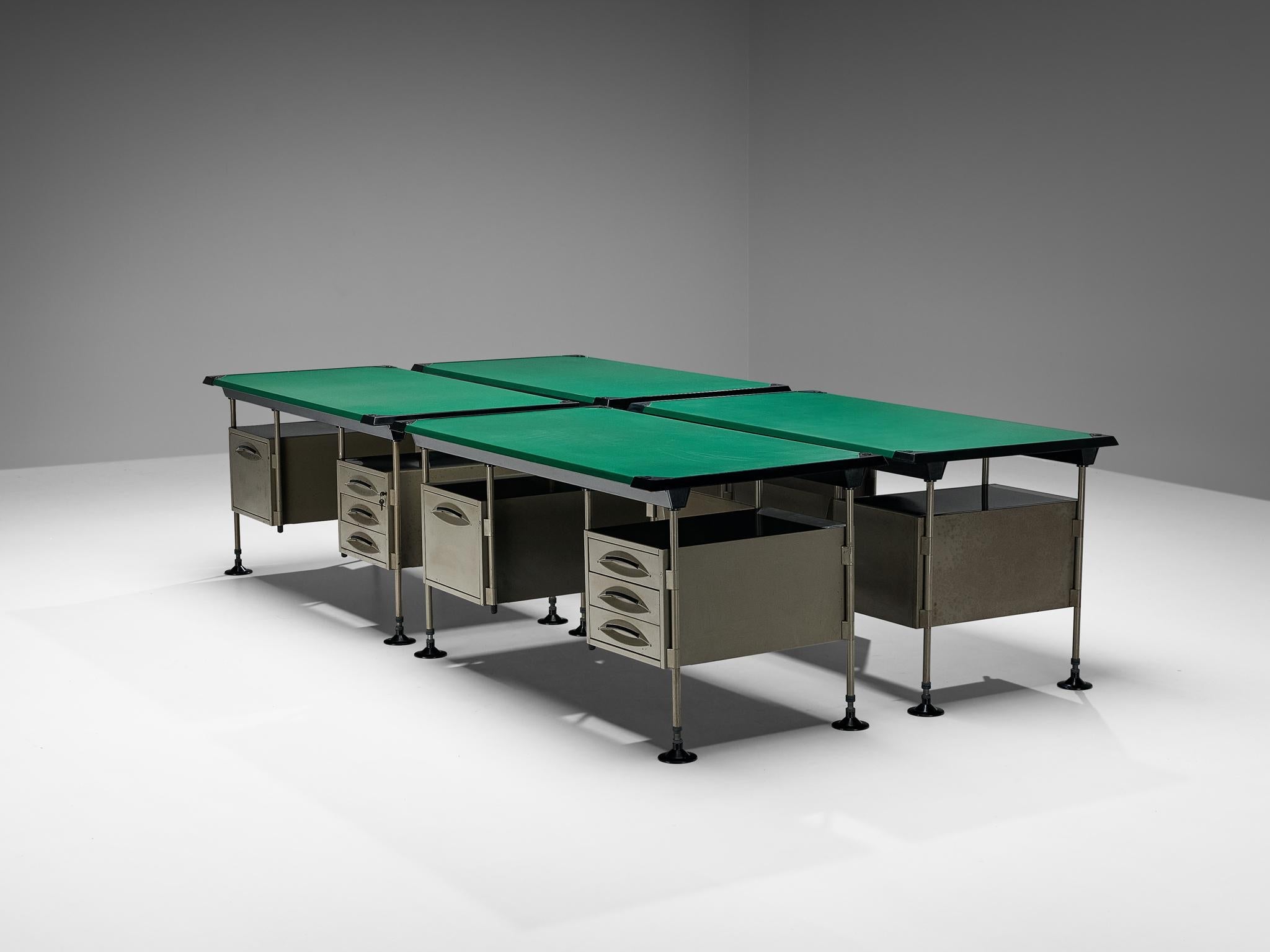 Studio BBPR for Olivetti 'Spazio' Desks in Grey Coated Steel