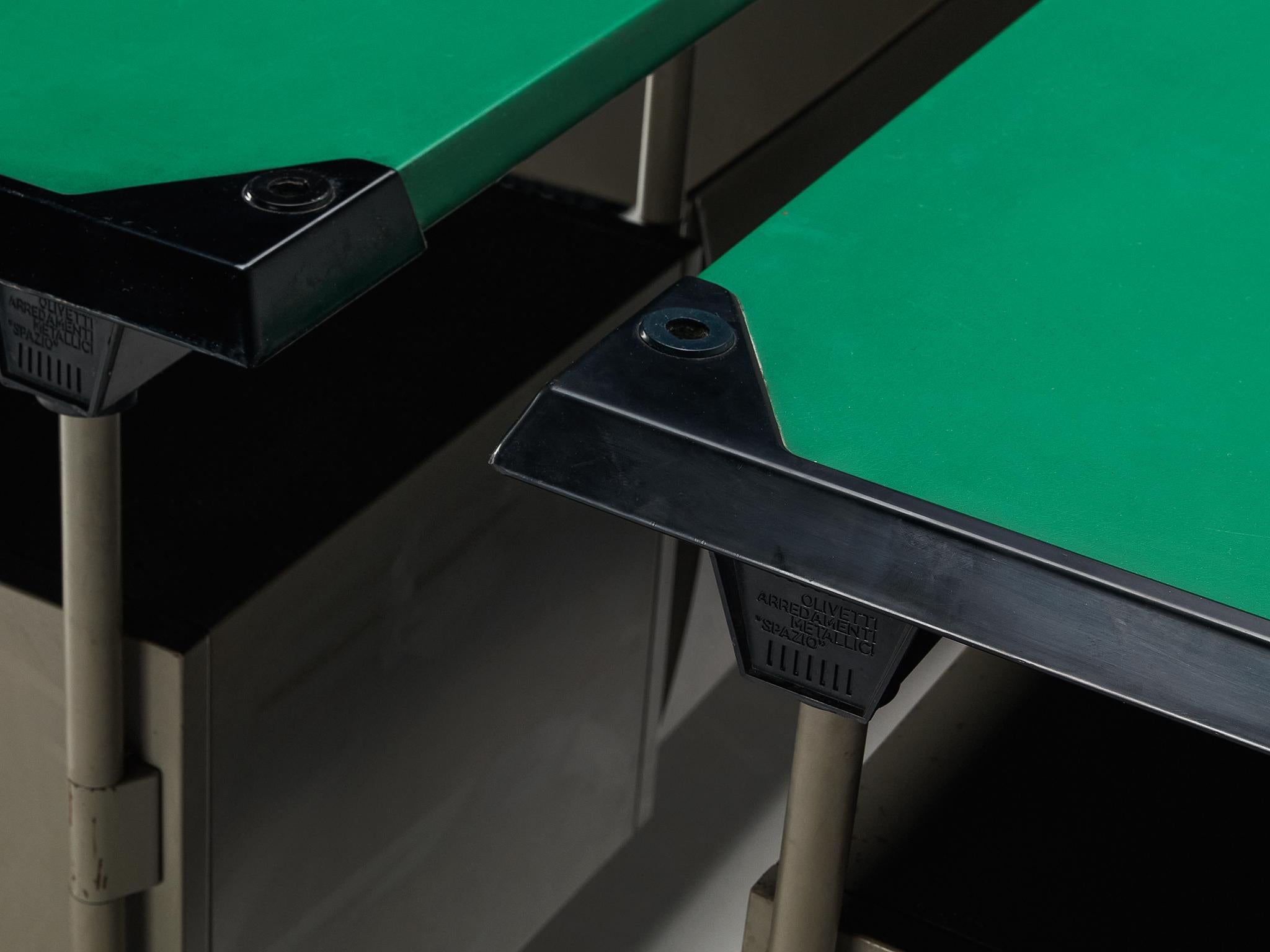 Studio BBPR for Olivetti 'Spazio' Desks in Grey Coated Steel