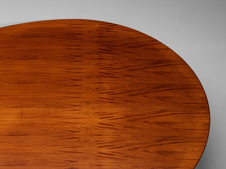 Danish Oval Large Dining Table in Mahogany