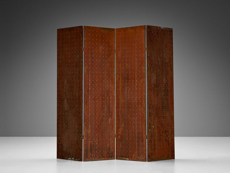Mats Theselius Limited Edition 'Rörligt Objekt' Folding Screen in Copper