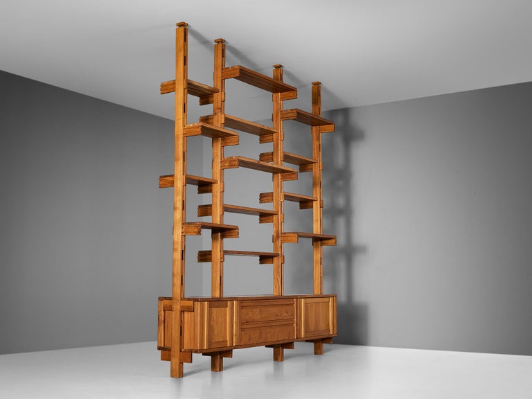 Galerie L'Orme Modular Wall Unit in Solid Elm