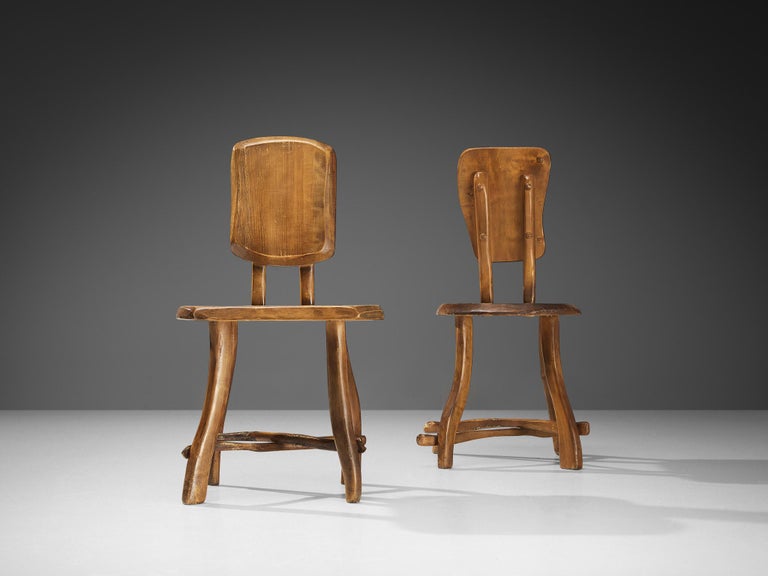 Organic Brutalist Chairs in Maple